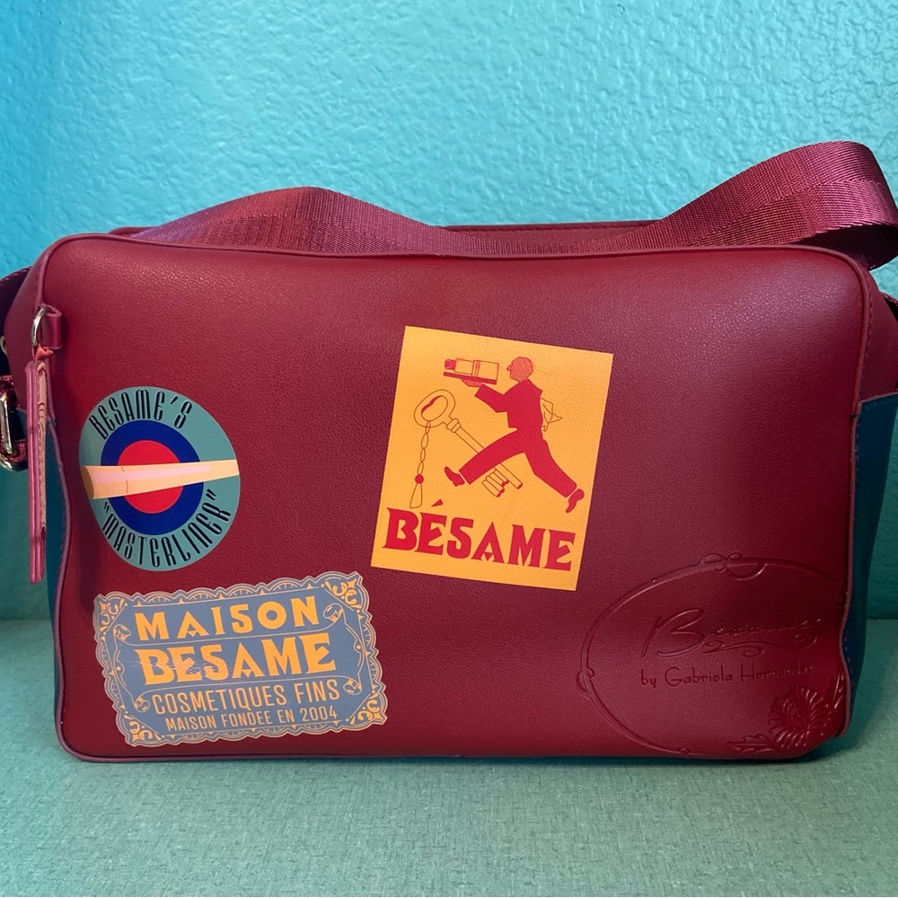 BESAME by Gabriela Hernandez Cosmetic Travel Bag With Charm 12” x 8” x 4”